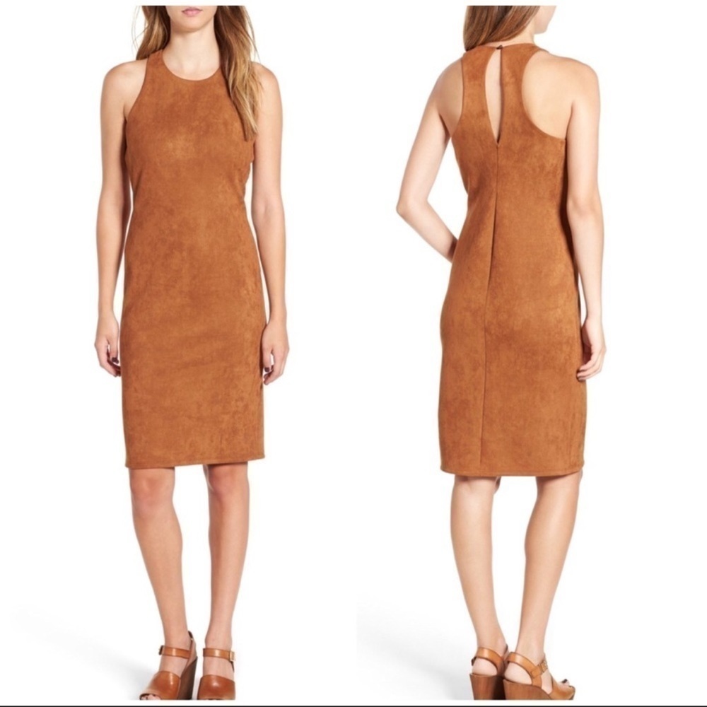 June Hudson Faux Suede Midi Dress